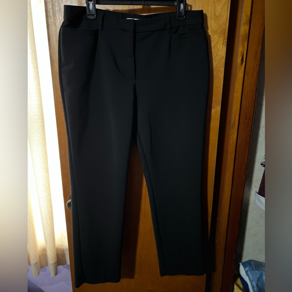 Dana Buchman (Size 12) Straight-Leg Black Dress Pants NWOT